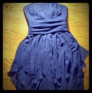 Flowy blue mini dress